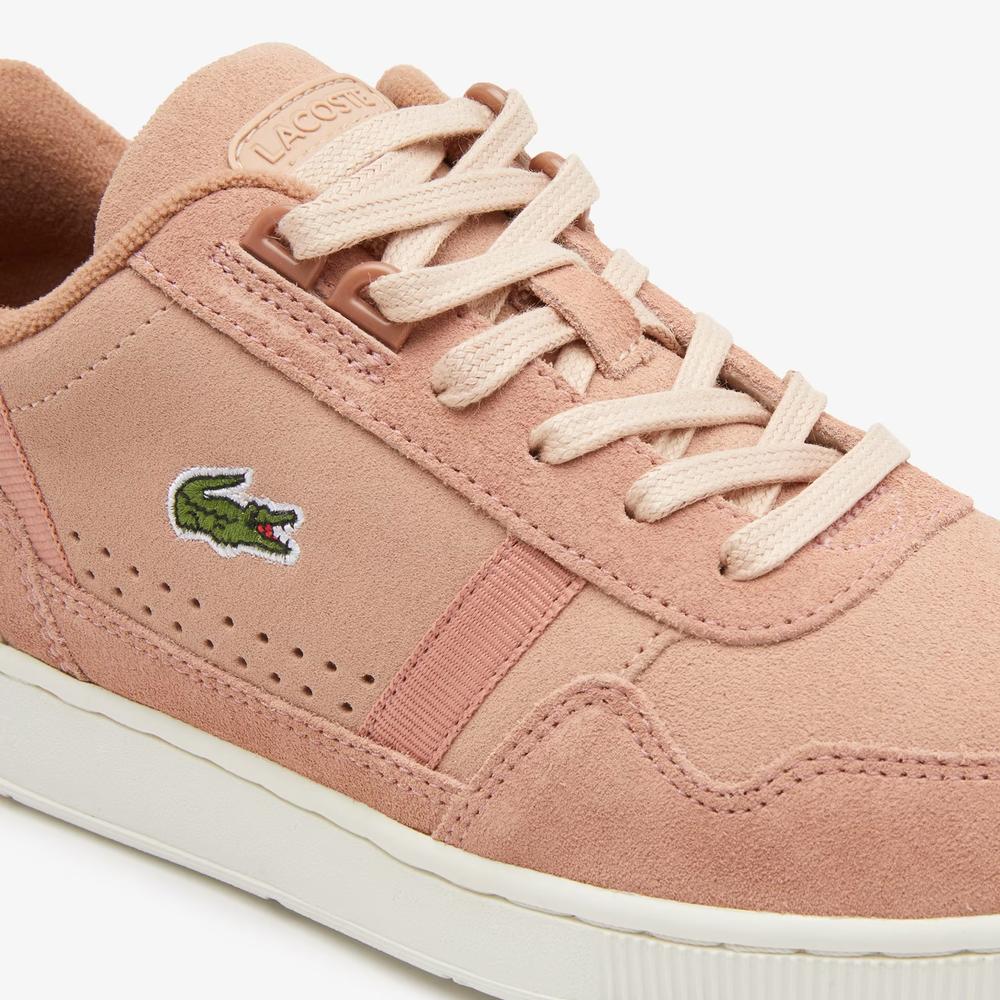 Topánky Lacoste T-Clip Leather Trainers 744SFA0071-BW7 - hnedé