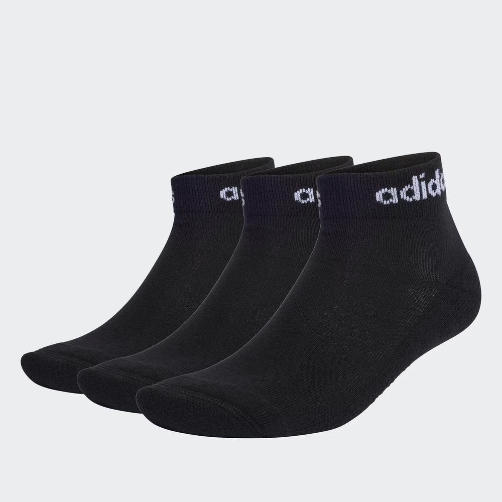 Ponožky adidas Sportswear Think Linear Ankle Socks 3Pairs IC1305 - čierne