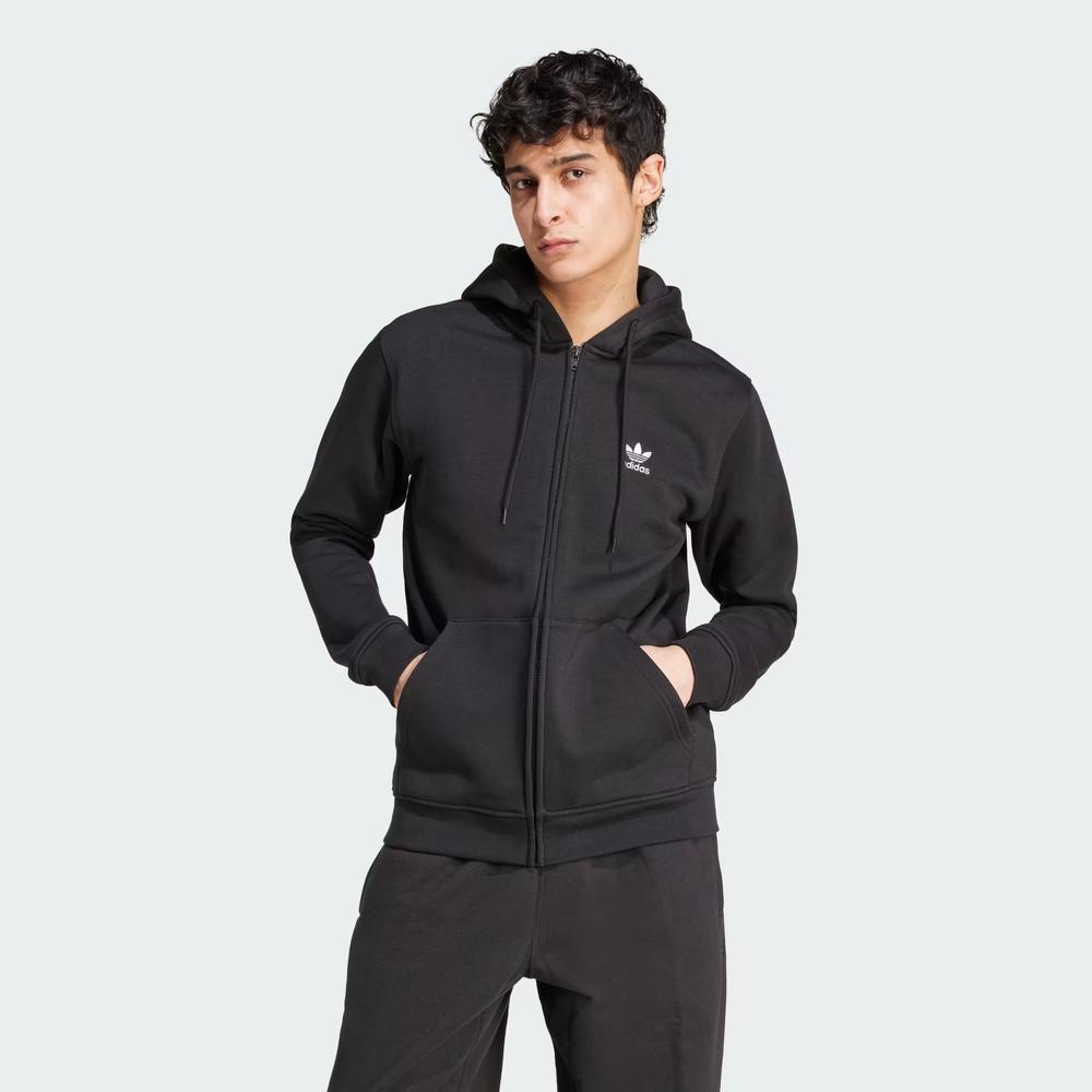 Mužský blúza adidas Originals Trefoil Essentials Full-Zip IW5791 - čierne