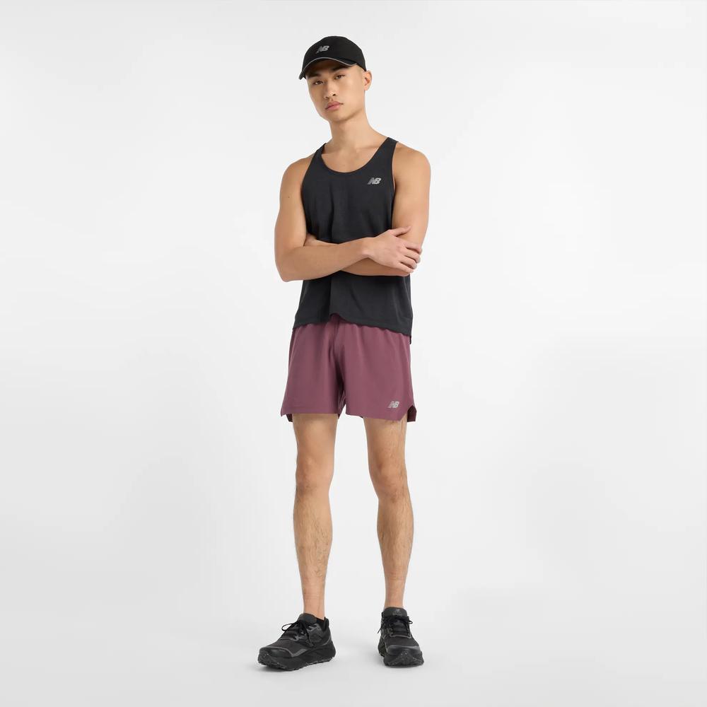 Pánske šortky New Balance MS41286FDP - bordóvé