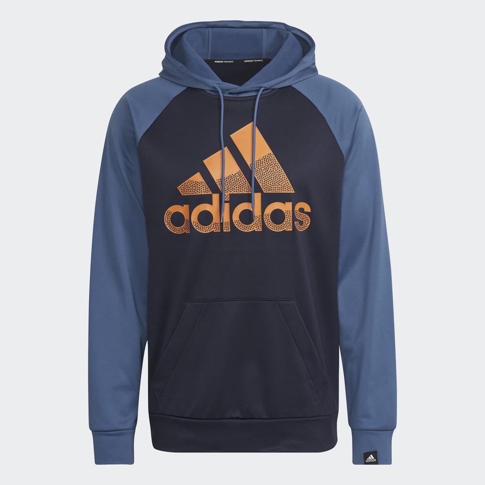 Blúza adidas Aeroready Game And Go Big Logo Hoodie HK9827 - tmavomodré