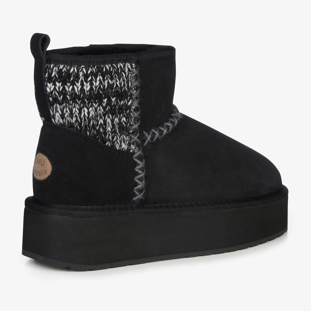 Topánky Emu Australia Stinger Knit Flatform W13143BLAK - čierne