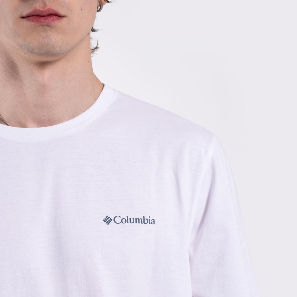 Mužský tričko Columbia CSC Back Graphic 2155021102 - biele