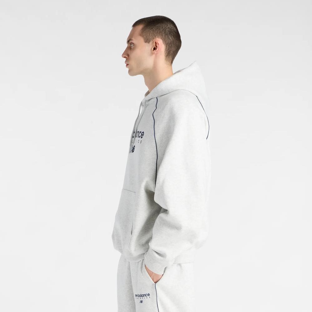 Pánska bunda New Balance Trackside Fleece MT611629AHH - šedý