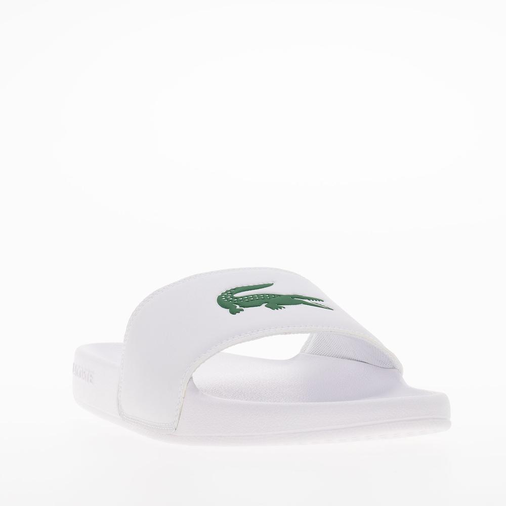 Klapky Lacoste Serve Sliders 749CMA0041-082 - biele