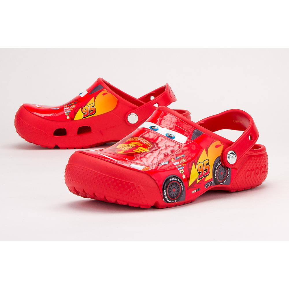 Klapky Crocs Fun Lab Cars Clog Flame 204116-8C1 - červené