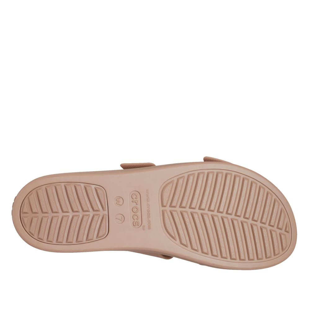 Klapky Crocs Brooklyn Buckle 207431-2Q9 - béžové