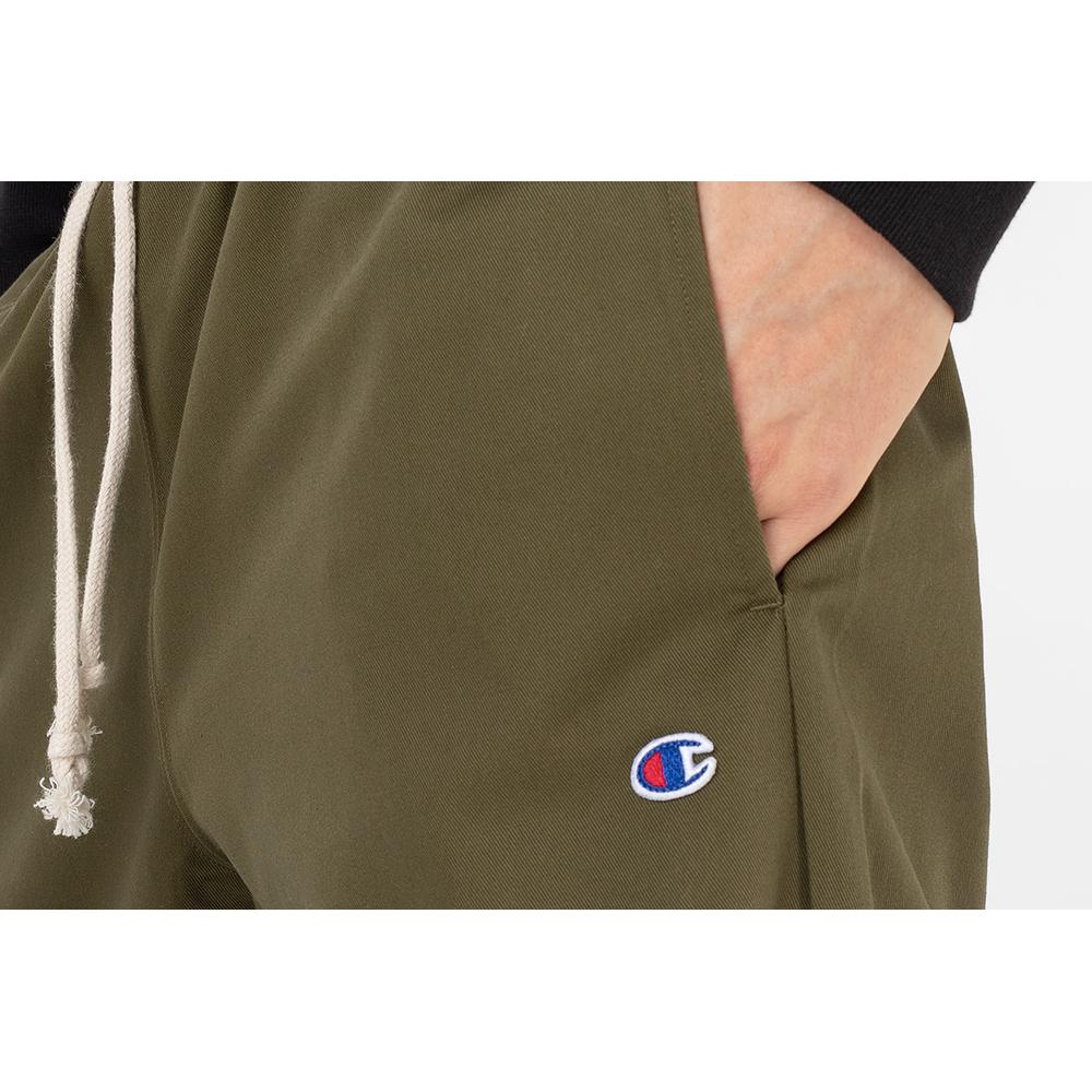 Nohavice Champion Straight Leg Cropped Woven 216544-GS556 - zelené