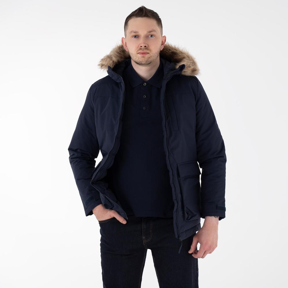 Bunda adidas Utilitas Hooded Parka GT1701 - tmavomodré