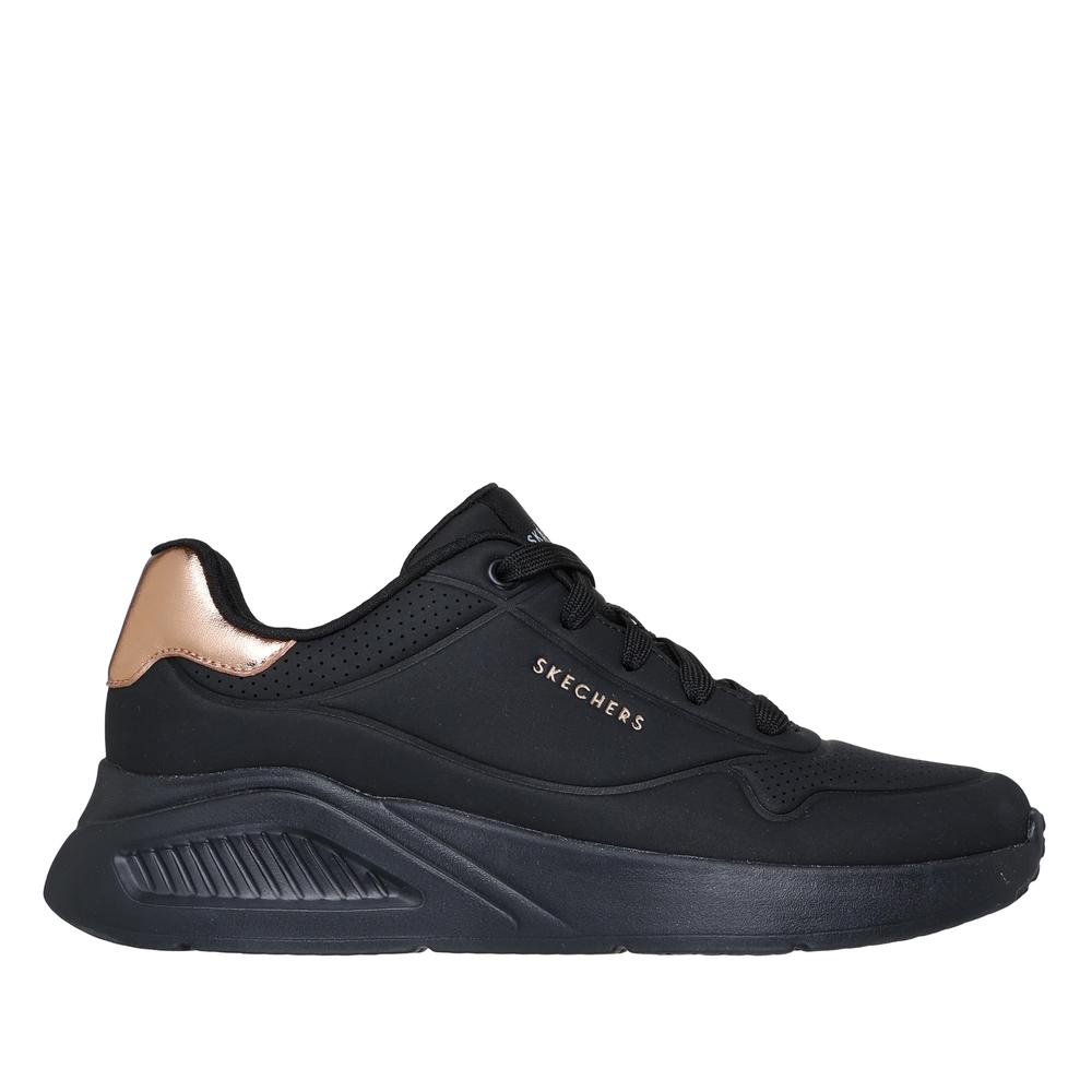 Topánky dámske Skechers Uno Lite Shimmer Along 177291BBK - čierne