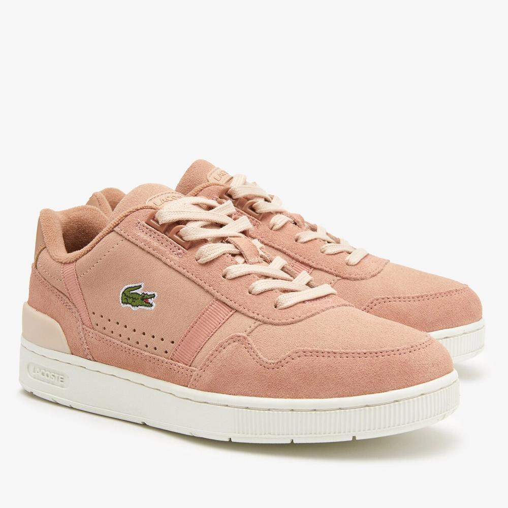 Topánky Lacoste T-Clip Leather Trainers 744SFA0071-BW7 - hnedé