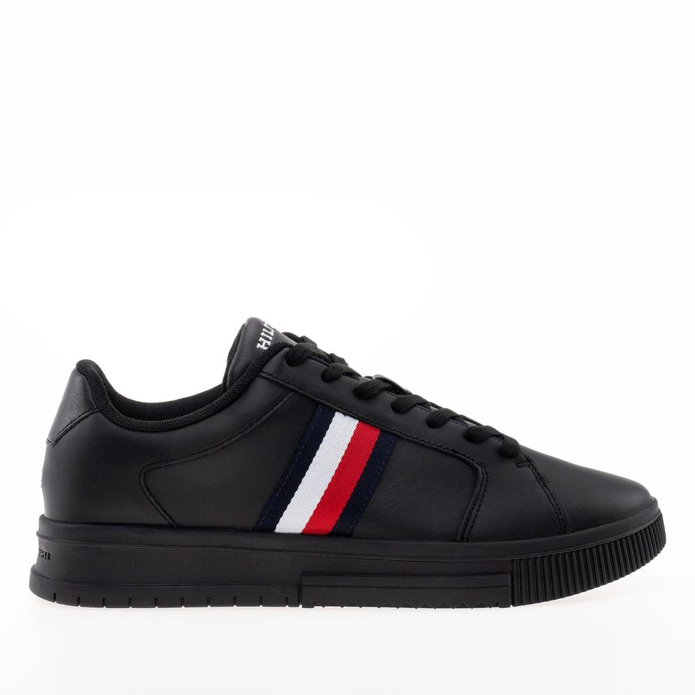 Topánky Tommy Hilfiger Supercup Stripes Leather Ess FM0FM04895-BDS - čierne