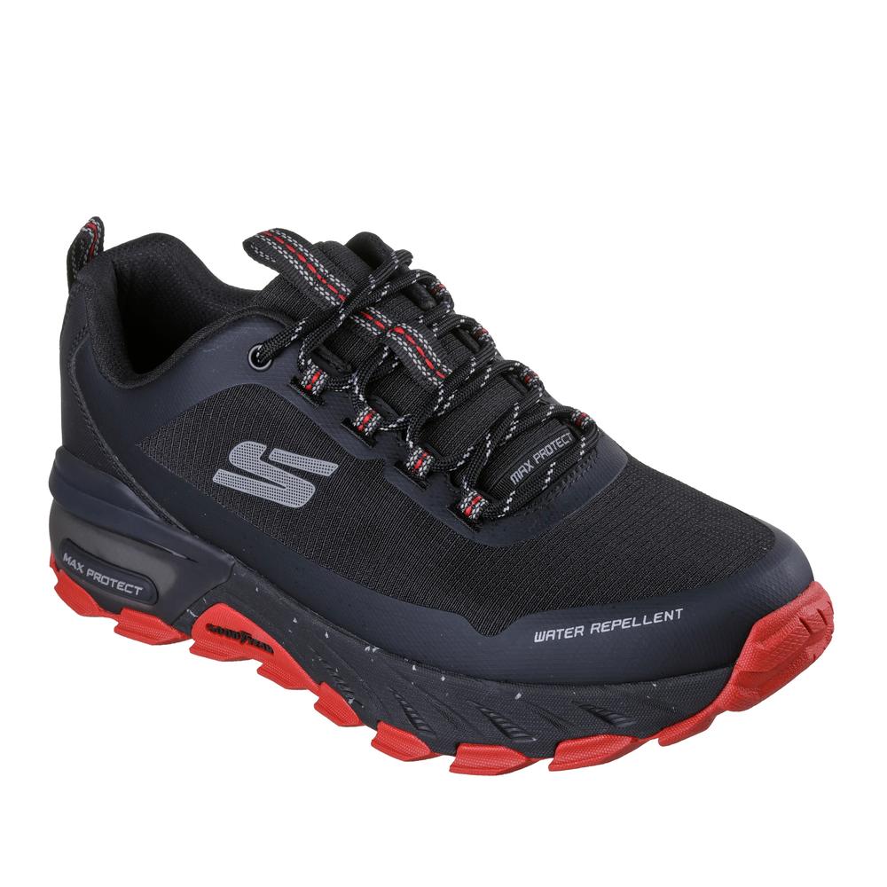 Topánky pánske Skechers Max Protect 237669BKRD - čierne