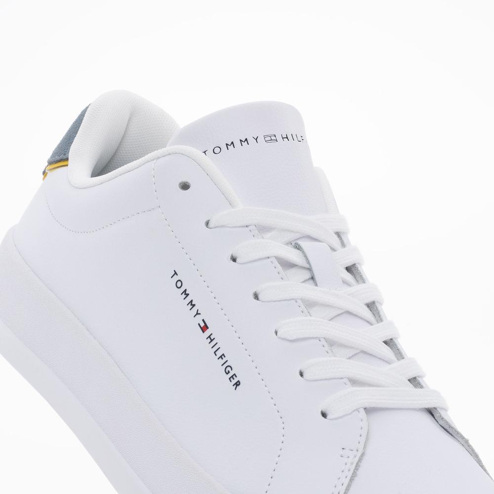 Topánky Tommy Hilfiger Court Leather Detail FM0FM05367-PN6 - biele