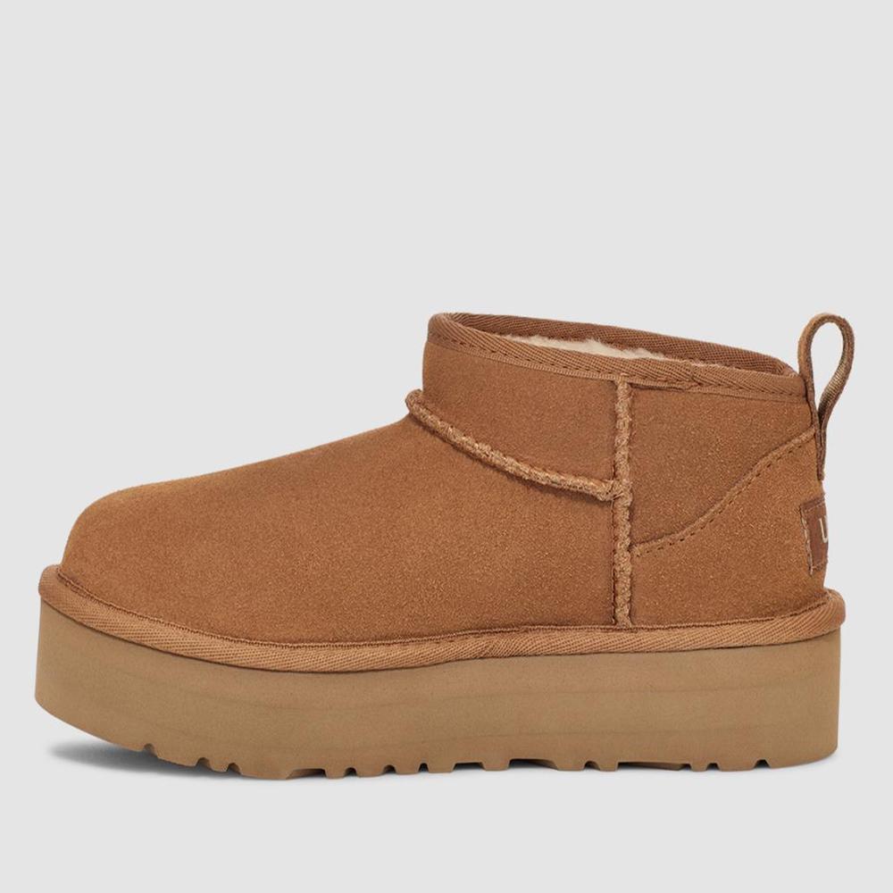 Detské topánky Ugg Classic Ultra Mini Platform 1157791K-CHE - hnedé