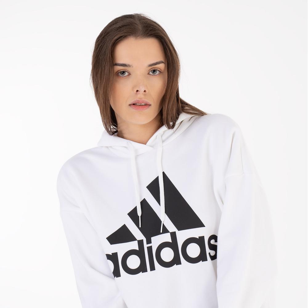 Blúza adidas Essentials Logo Boyfriend Fleece Hoodie HM1893 - biele