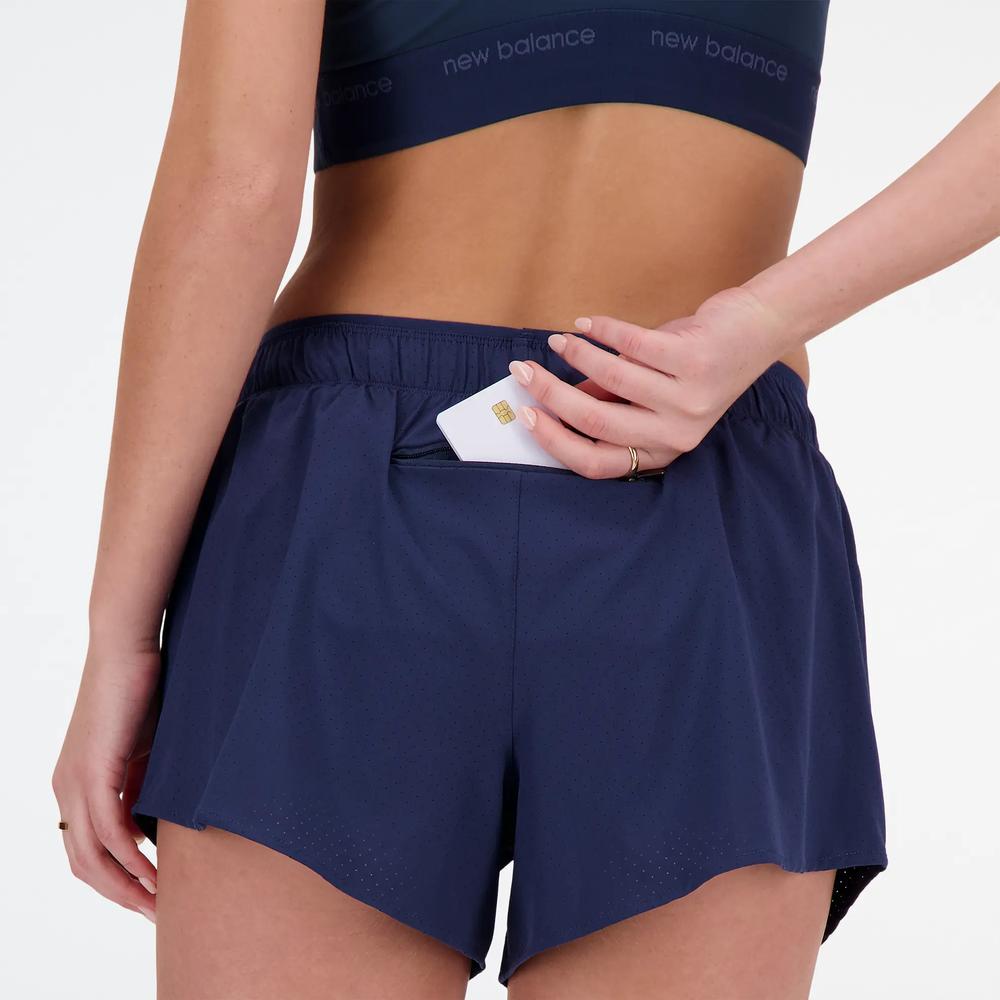 Dámske šortky New Balance WS41286NNY - tmavomodré