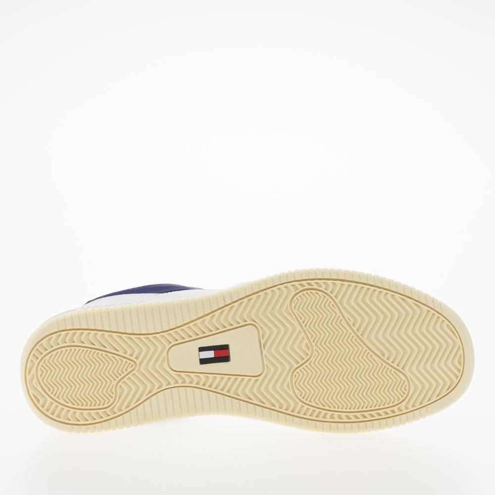 Topánky Tommy Jeans Premium Leather Basketball EM0EM01216-0GY - biele