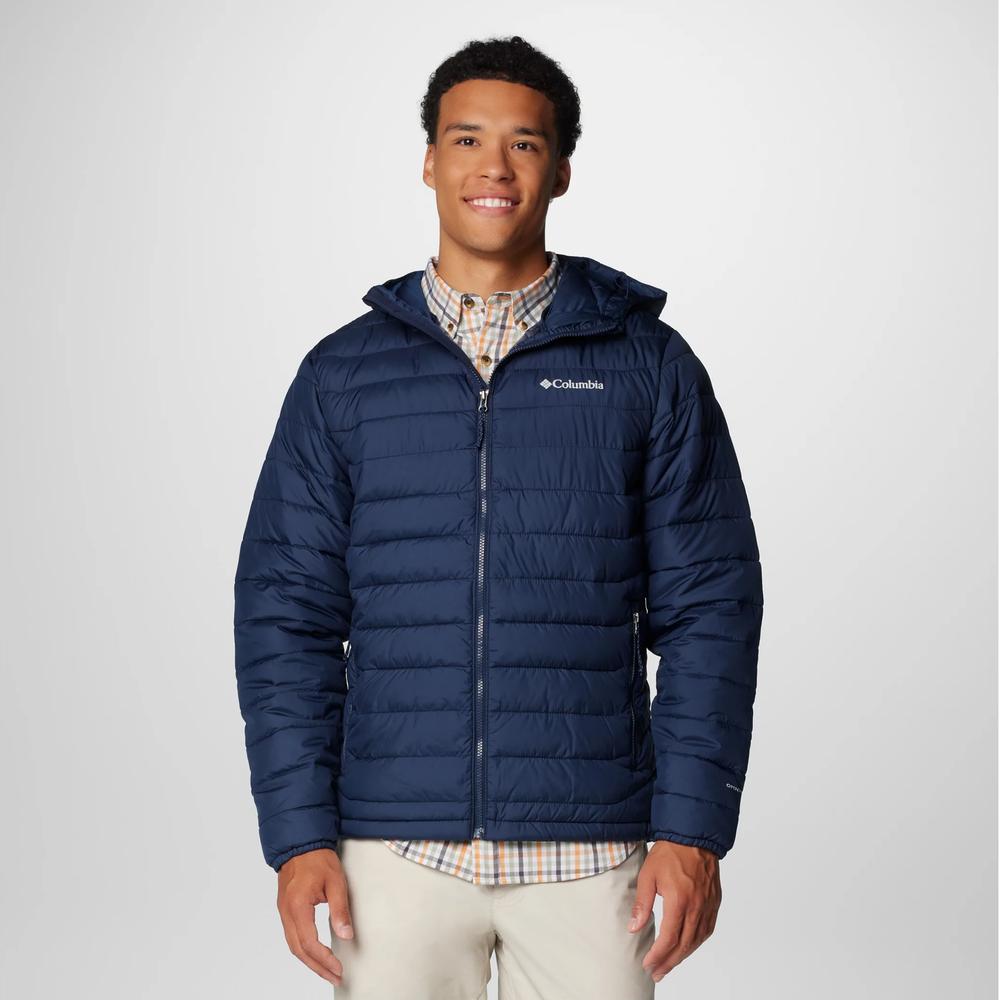 Bunda Columbia Powder Lite II Hooded 2086944464 - tmavomodré
