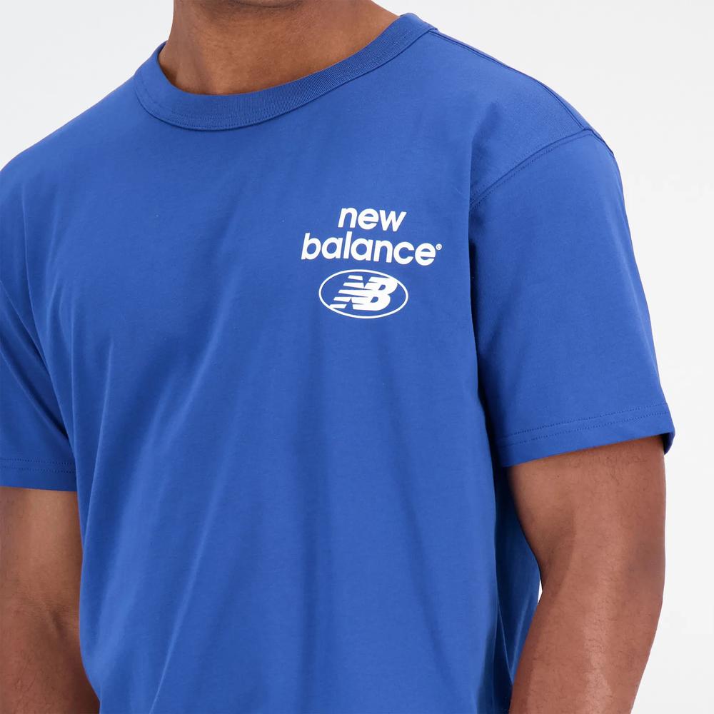 Pánske tričko New Balance MT31518ATE - modré