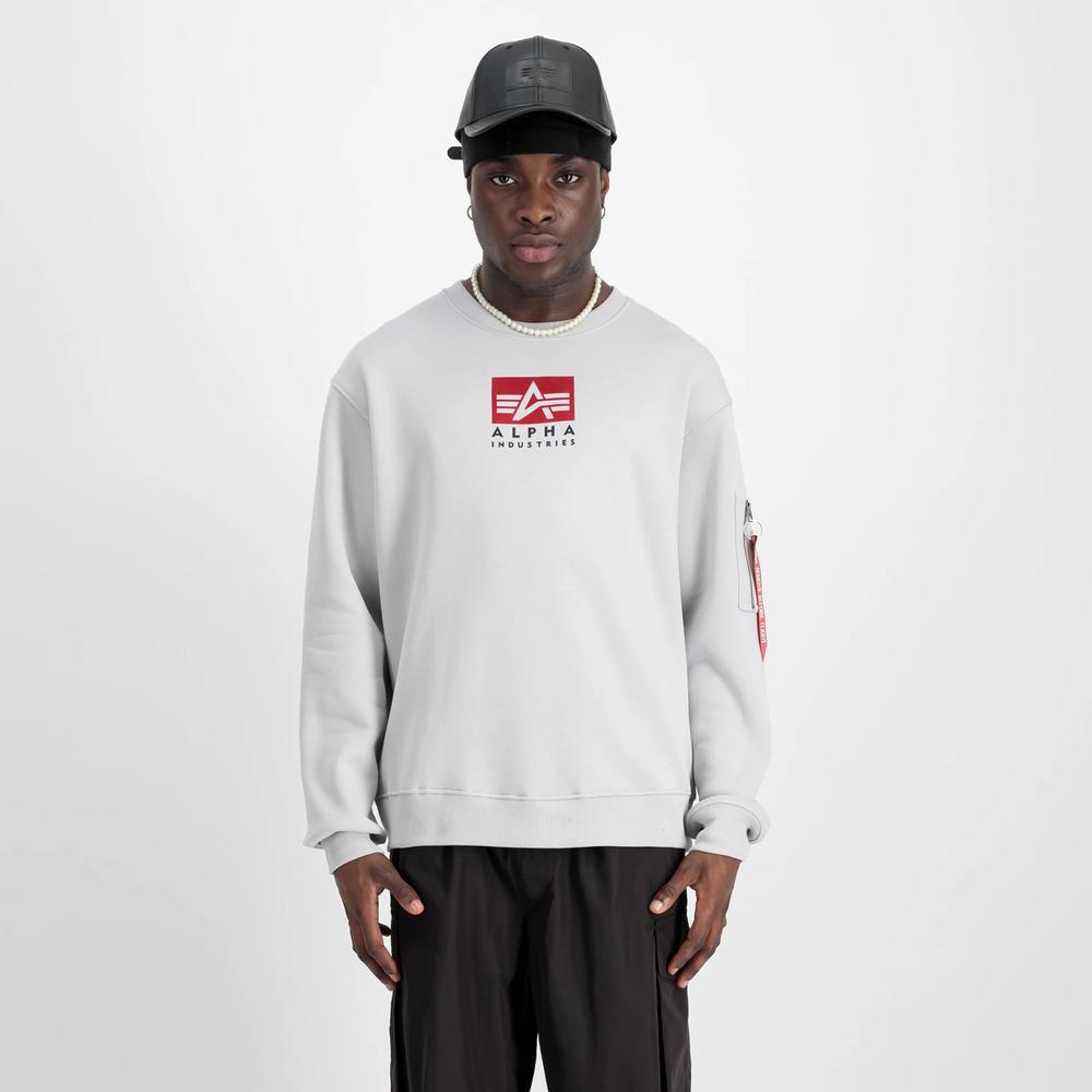 Blúza Alpha Industries Satin Logo Sweater 148311666 - biele