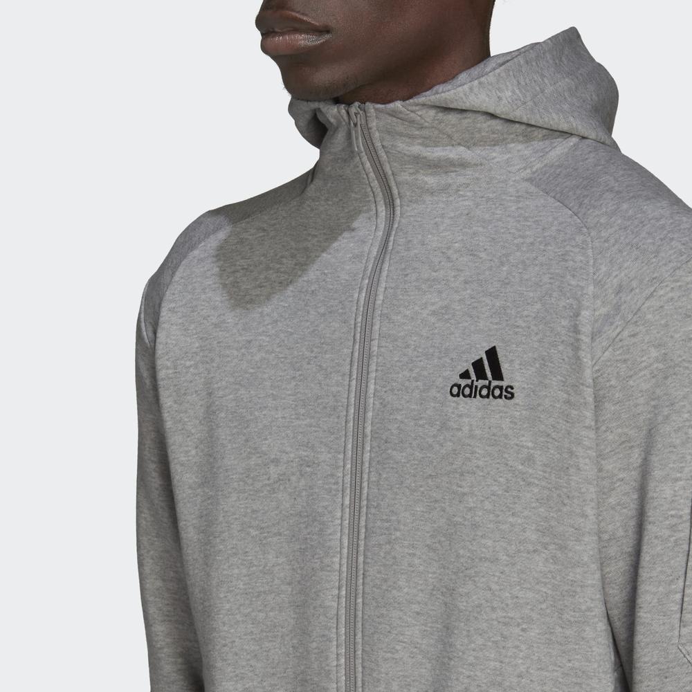 Blúza adidas Essentials 4 Gameday Full-Zip Hoodie HE1806 - šedý