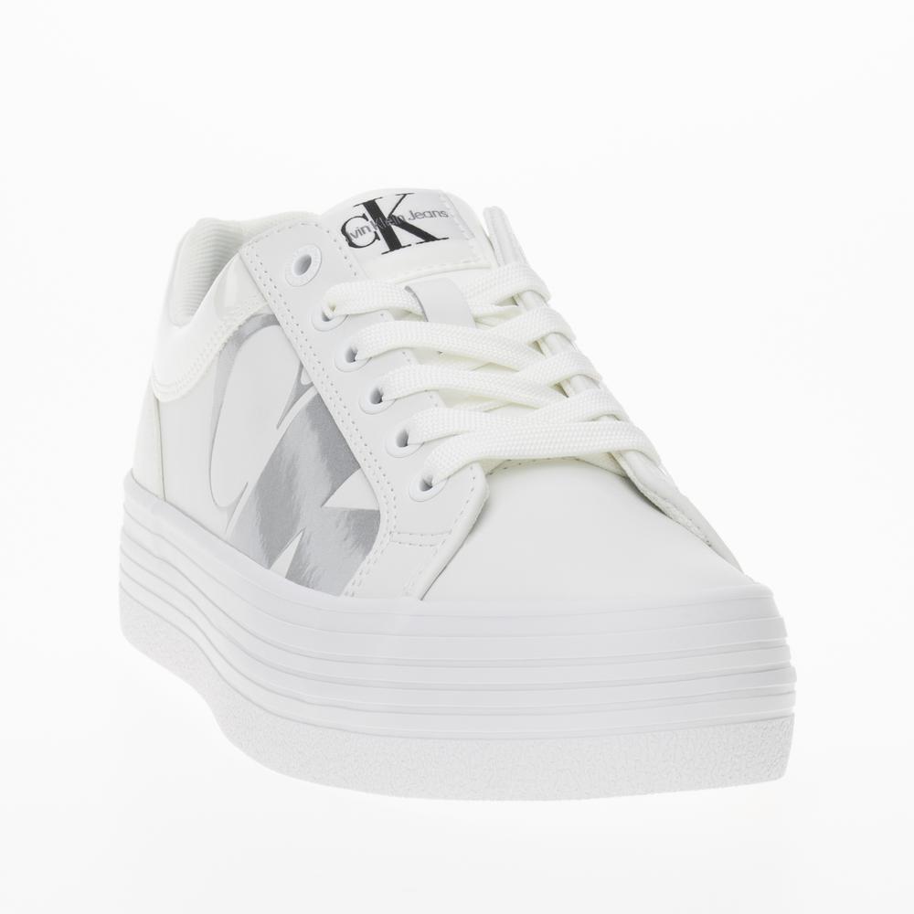 Topánky Calvin Klein Bold Vulc Flatform Low Leather NBS MET YW0YW01414-01V - biele