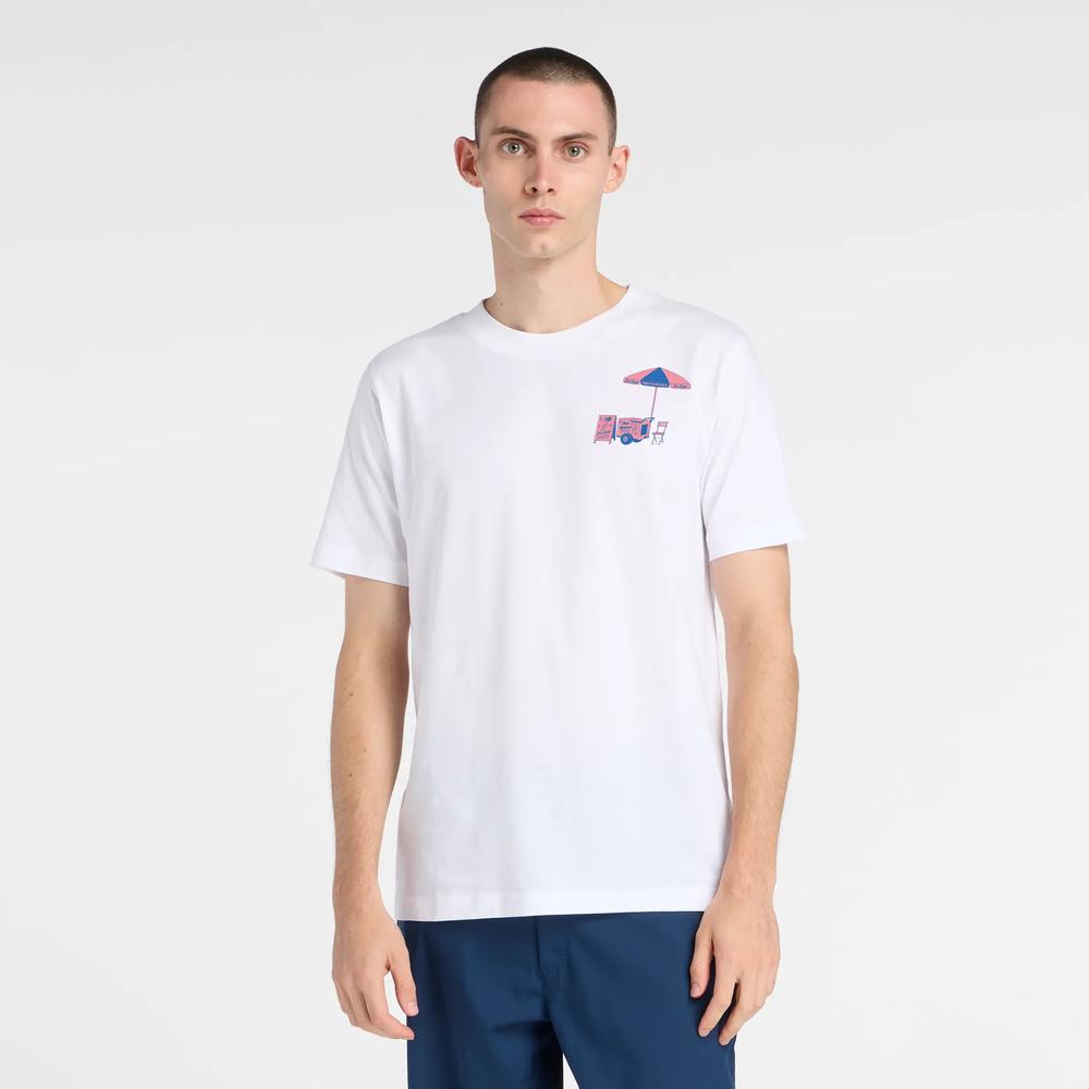 Pánske tričko New Balance MT61T2QHWT - biele