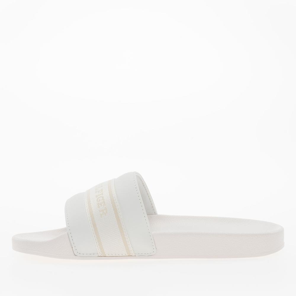 Klapky Tommy Hilfiger Poolside With Webbing Slide FW0FW08529-YBL - biele