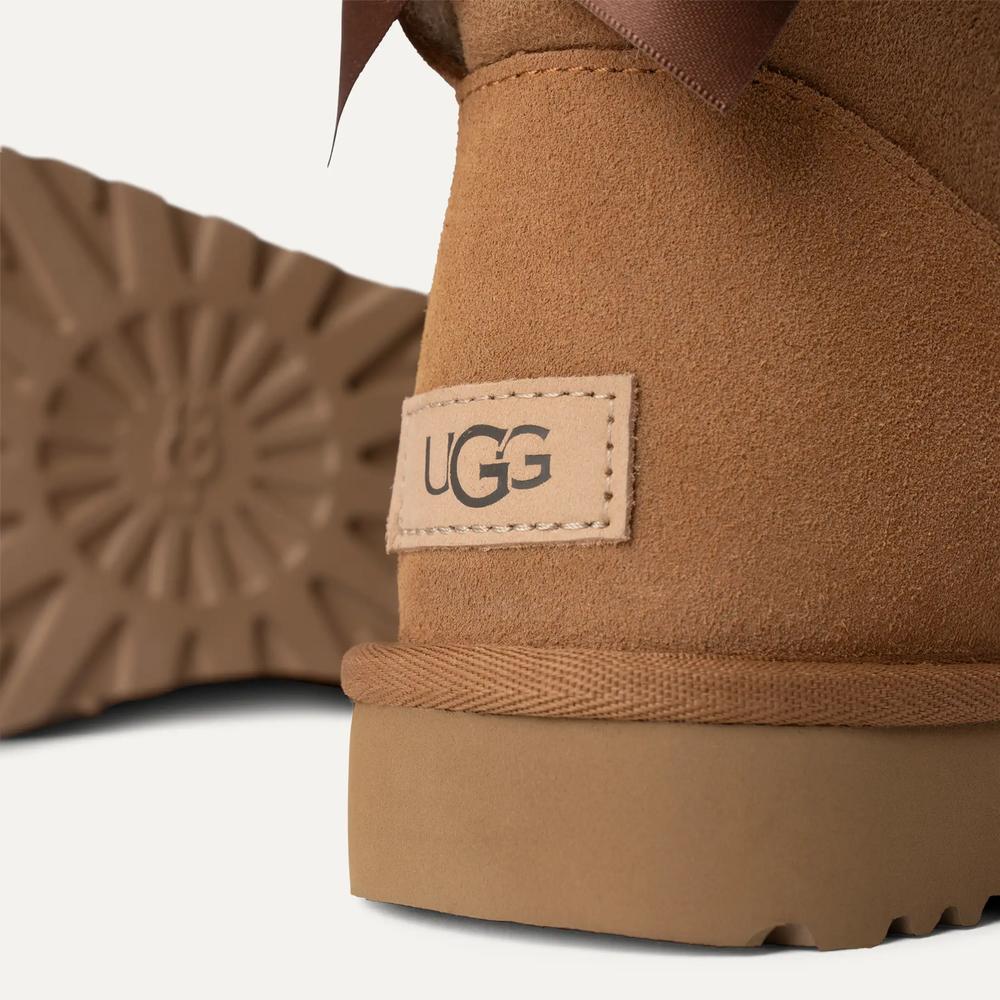 Topánky dámske UGG W Mini Bailey Bow II 1016501-CHE - hnedé