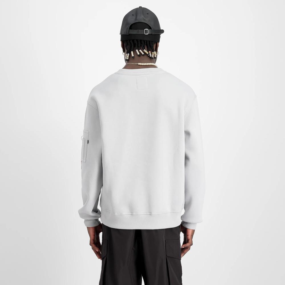 Blúza Alpha Industries Satin Logo Sweater 148311666 - biele