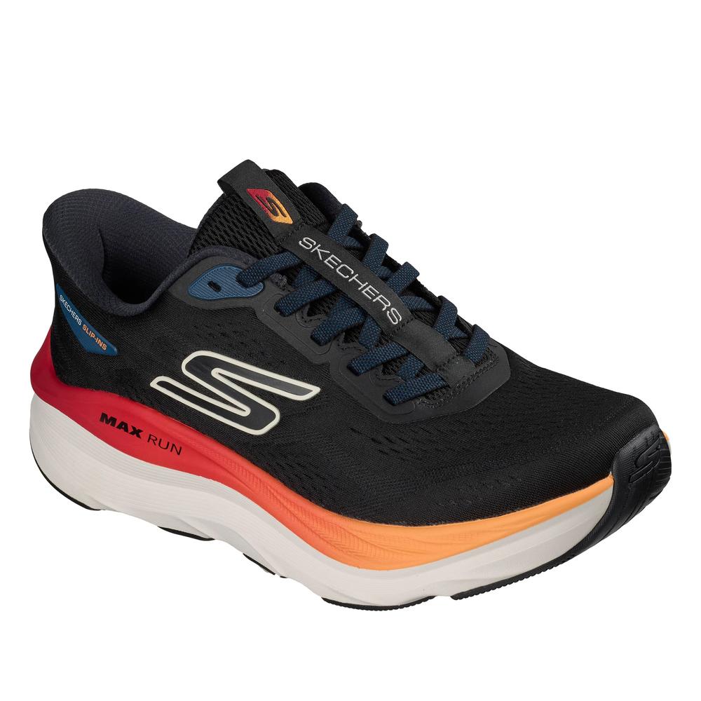 Topánky pánske Skechers Slip-ins: Max Run 221000BKMT - čierne