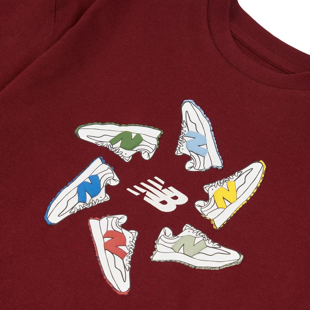 Tričko detské New Balance LAKB0340MHB - bordóvé