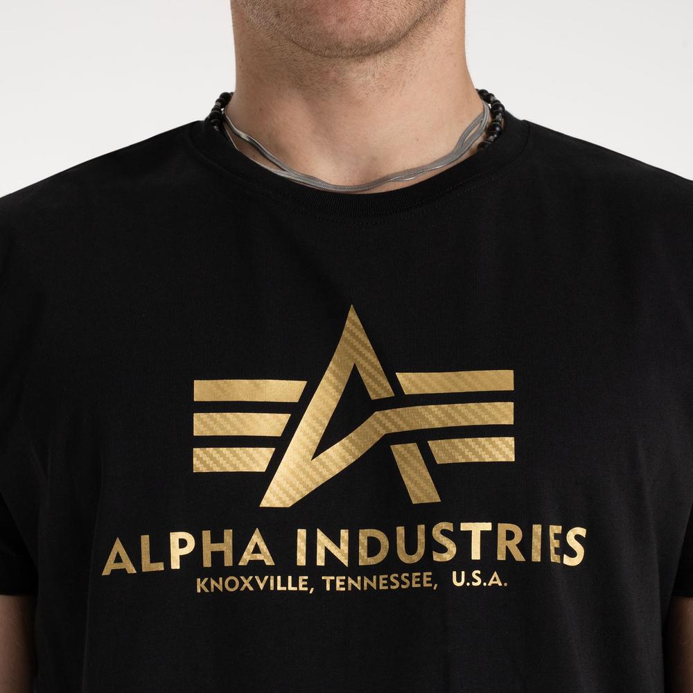Tričko Alpha Industries Basic Carbon 100501CB365 - čierne