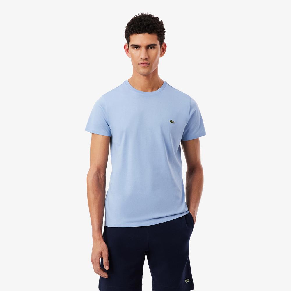 Tričko pánske Lacoste Crew Neck Pime Cotton Jersey TH6709-AEY - modré