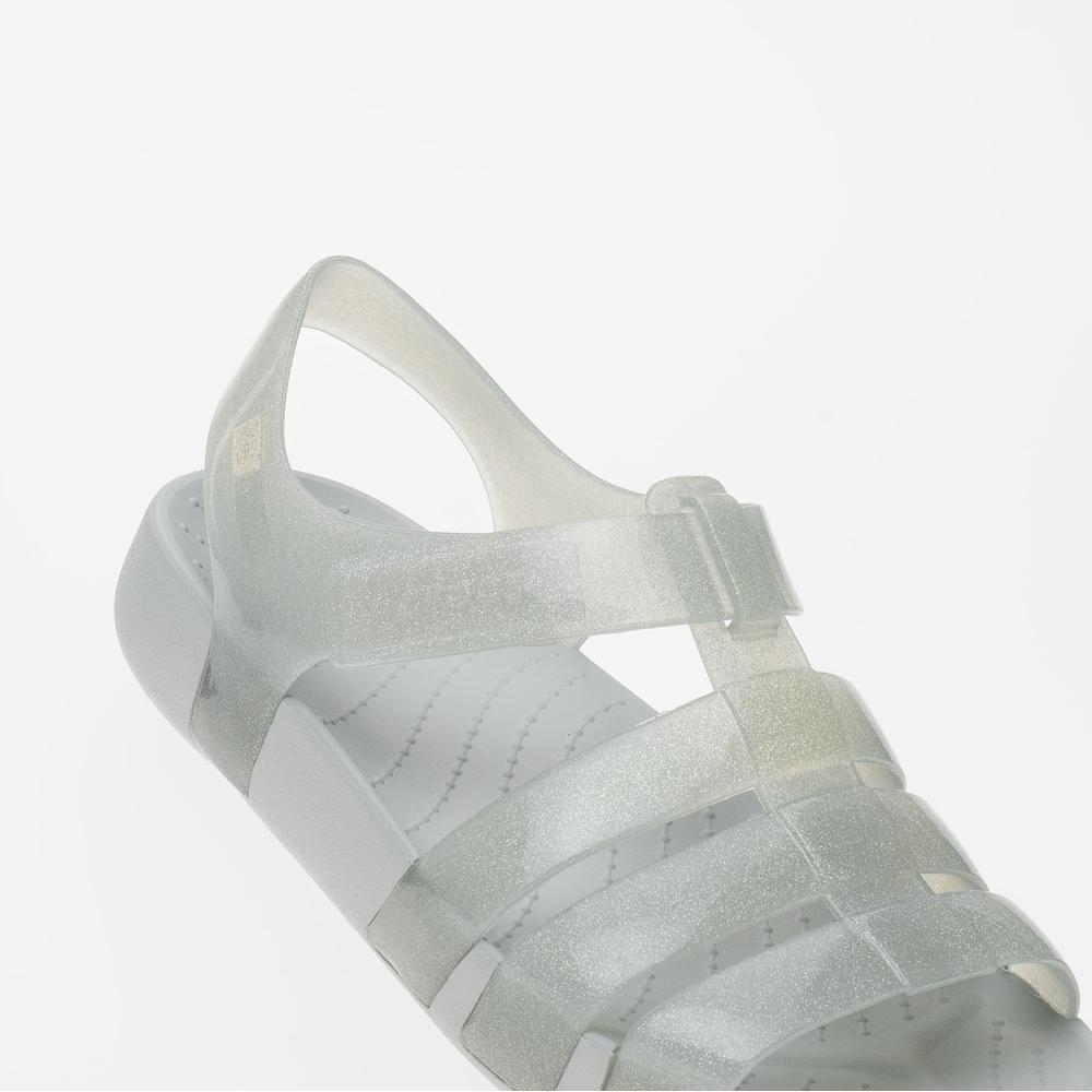 Sandále Crocs Isabella Glitter 209836-0IC - šedý