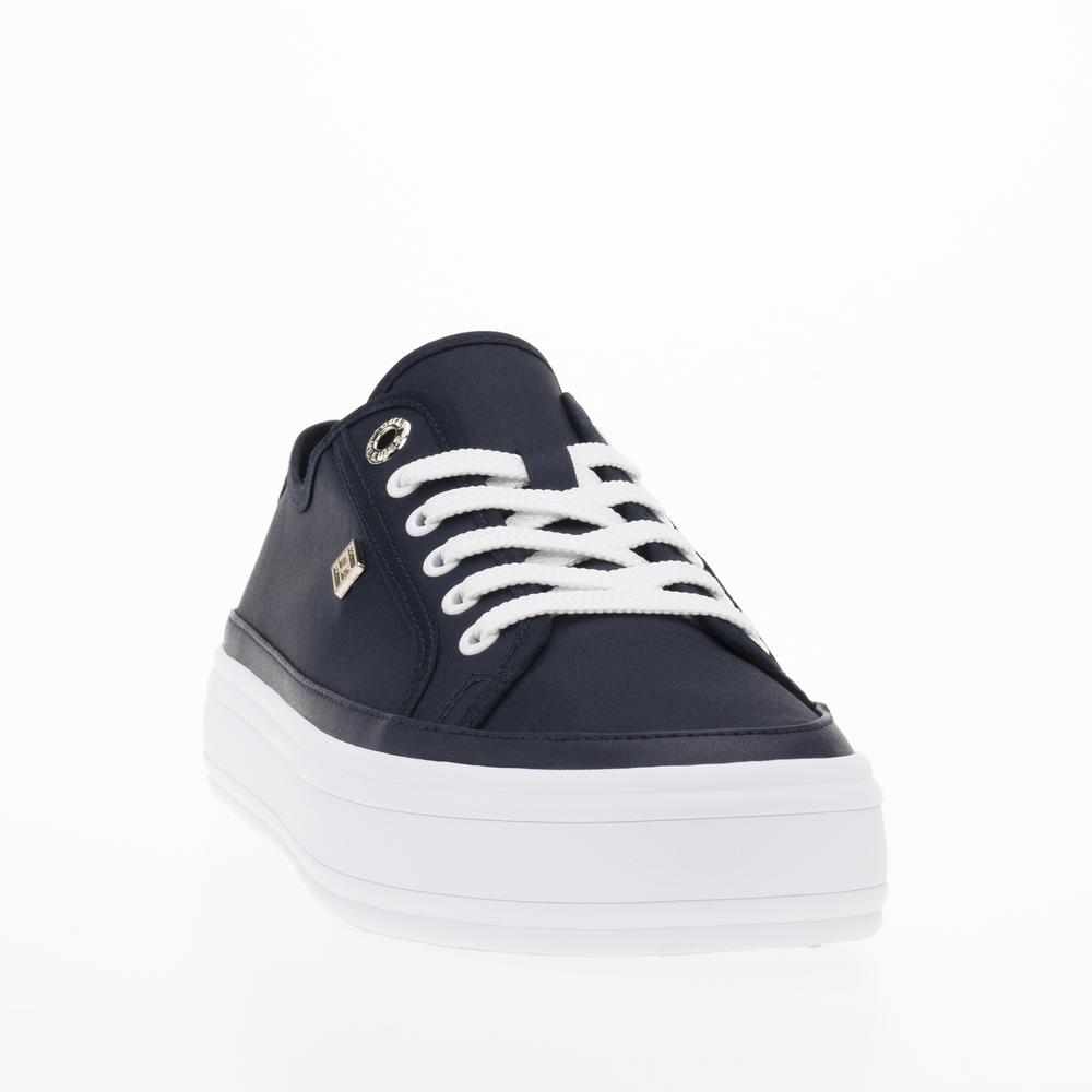 Topánky Tommy Hilfiger Essential Vulcanized Canva FW0FW07459-DW6 - tmavomodré