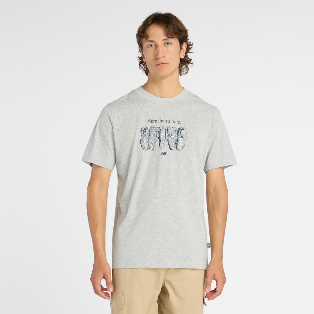 Pánske tričko New Balance MT61778SAG - šedý