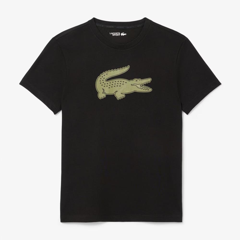 Tričko Lacoste Sport 3D Print Crocodile Breathable Jersey TH2042-I6Z - čierne