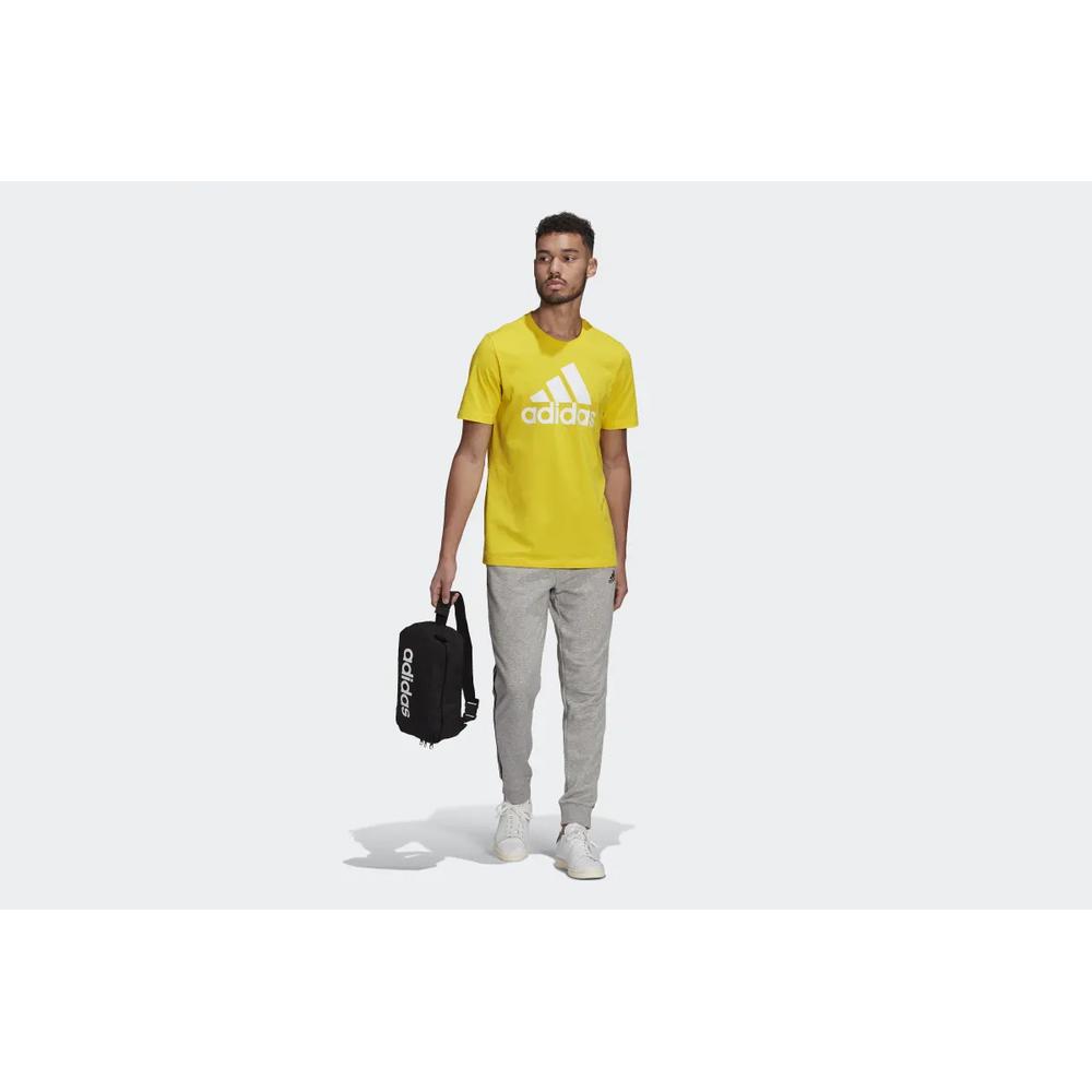 Nohavice adidas Essentials French Terry Tapered Cuff 3-Stripes Pants GK8889 - šedý