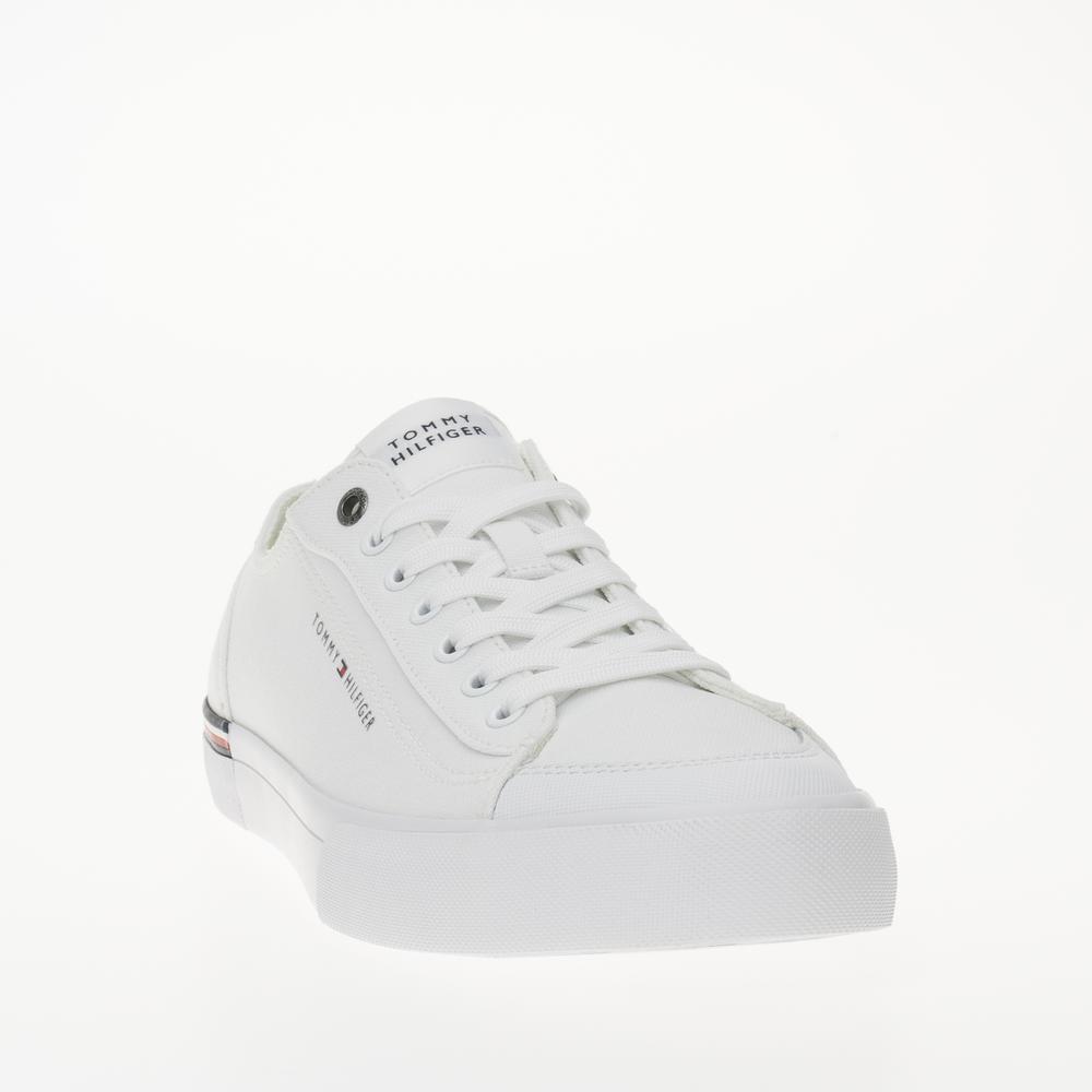 Topánky Tommy Hilfiger Corporate Vulc Canvas FM0FM04954-YBS - biele