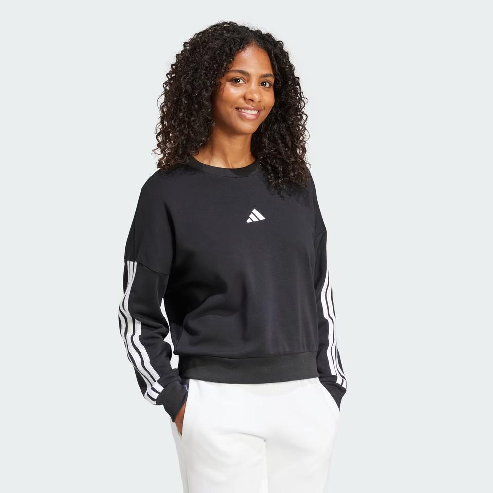 Dámská blúza adidas Sportswear Essentials 3-Stripes French Terry JE0016 - čierne