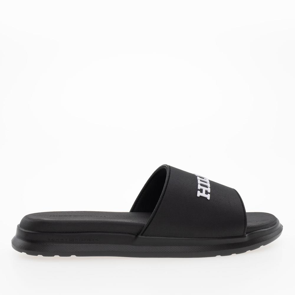 Klapky Tommy Hilfiger Dual Density Hilfiger Pool FM0FM05430-BDS - čierne