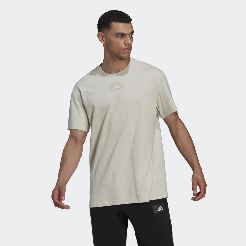 Tričko adidas Essentials FeelVivid Drop Shoulder Tee HK2856 - šedý