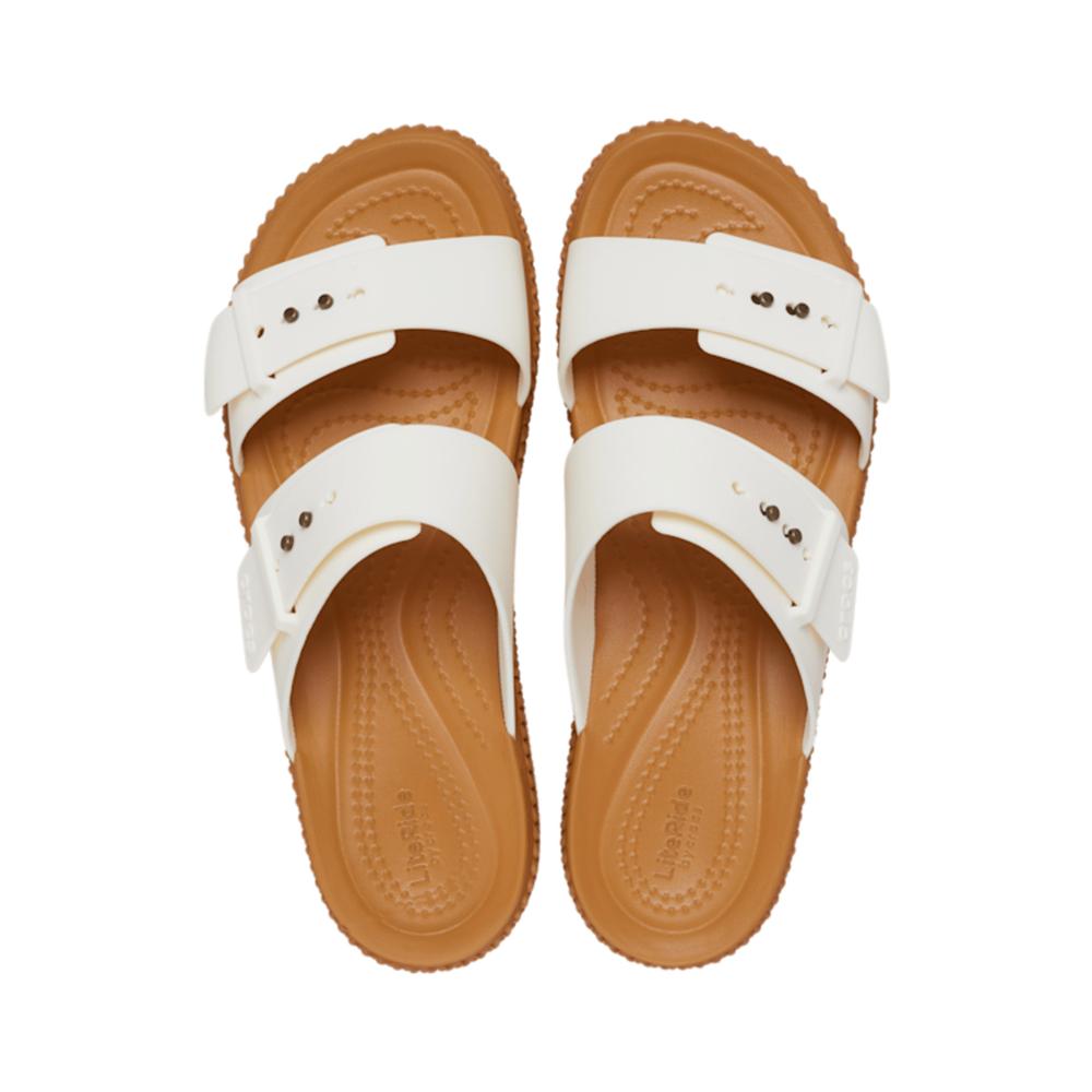 Klapky Crocs Brooklyn Woven Buckle Low Wedge 209978-0WV - biele