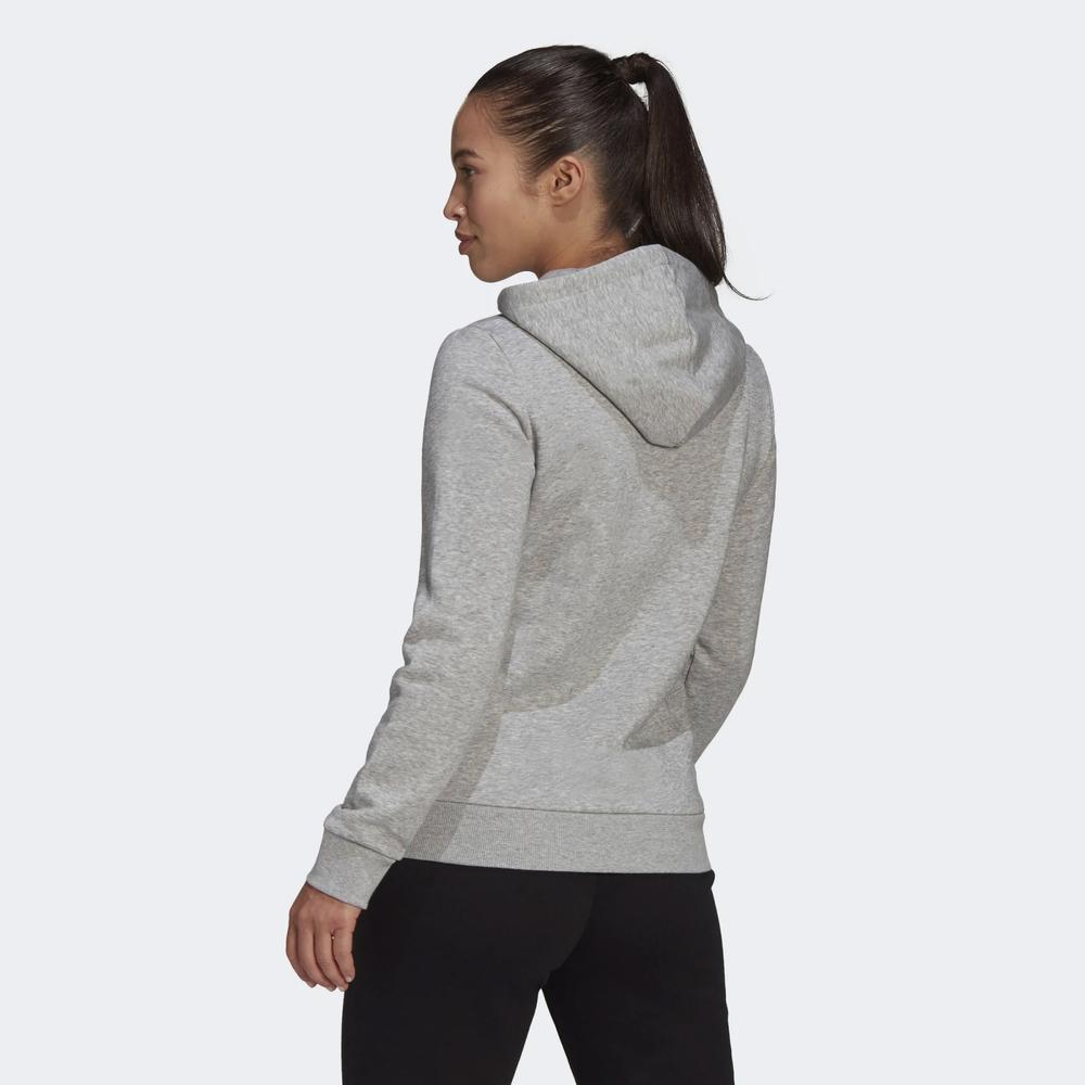 Blúza adidas Loungewear Essentials Logo Fleece Hoodie GL0719 - šedý