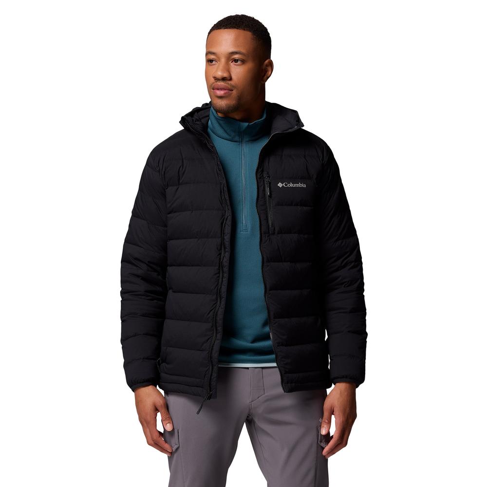 Mužský bunda Columbia Peak Down Hooded 2133972010 - čierne