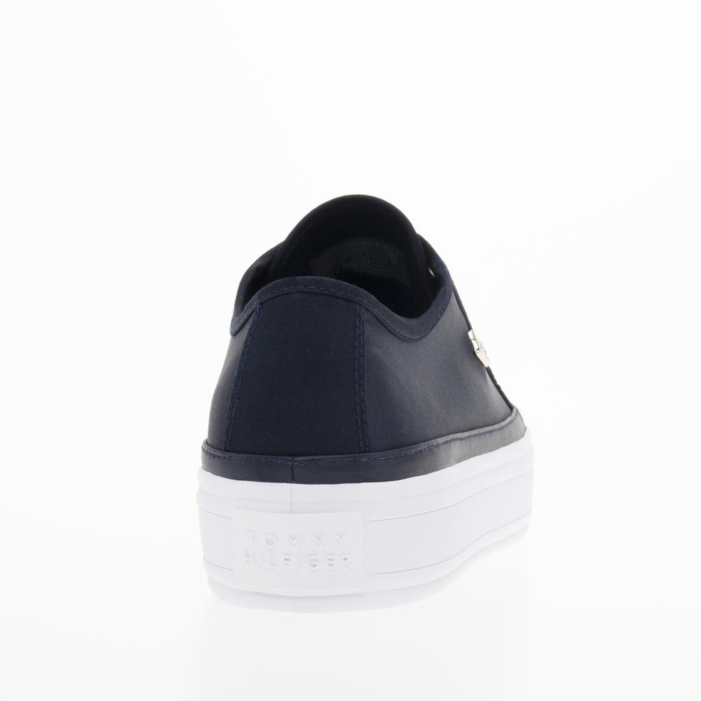 Topánky Tommy Hilfiger Essential Vulcanized Canva FW0FW07459-DW6 - tmavomodré