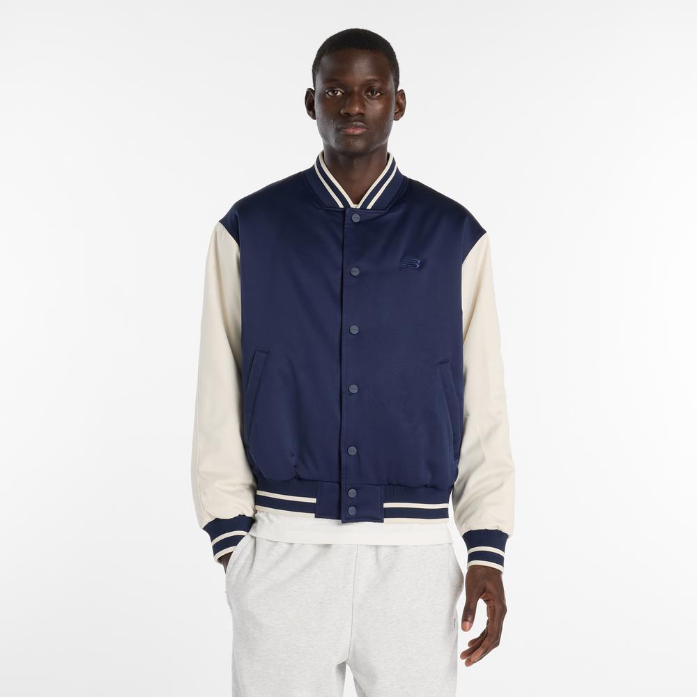 Mužský vetrovka New Balance MJ6102R7TNV - tmavomodré