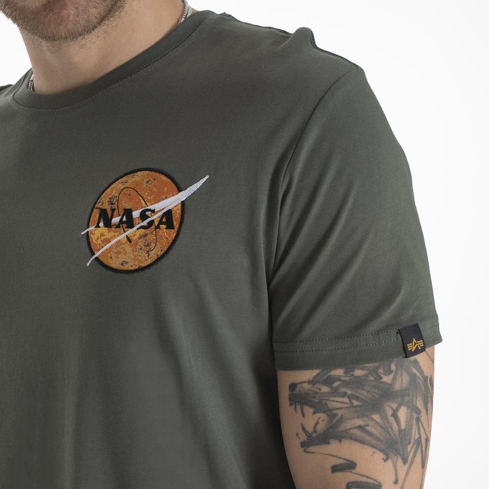 Tričko Alpha Industries NASA Davinci T 136508142 - zelené
